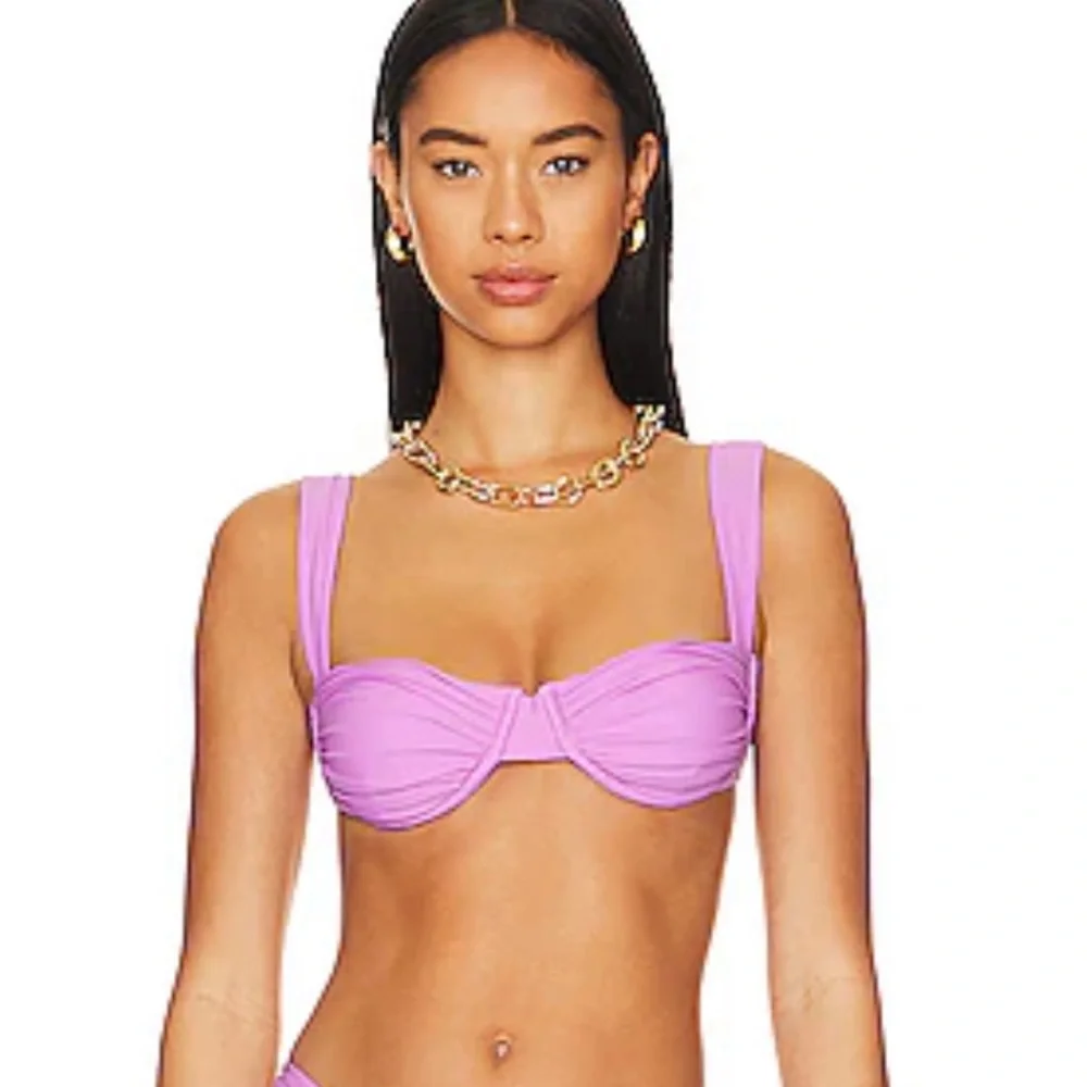 Free People Belle The Oracle Bikini Top in Purple Size XS New